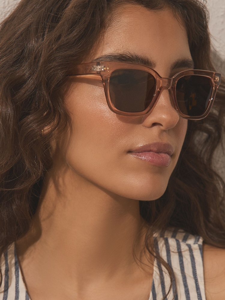 Maro deschis - Ochelari de soare pătrați - Imaginea 2 din 6