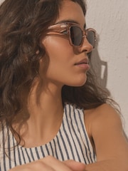 Maro deschis - Ochelari de soare pătrați - Imaginea 3 din 6