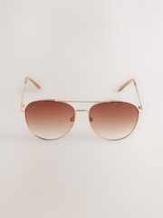 Gold (Metal) Aviator Style Sunglasses - Image 2 of 3