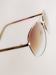 Gold (Metal) Aviator Style Sunglasses - Image 3 of 3