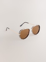 Gold (Metal) Cased Aviator Style Sunglasses - Image 4 of 6