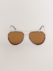 Gold (Metal) Cased Aviator Style Sunglasses - Image 5 of 6