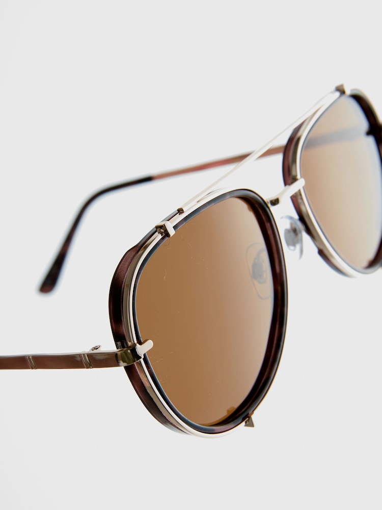 Gold (Metal) Cased Aviator Style Sunglasses - Image 6 of 6