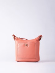 Lakeland Leather Orange Tarnly Pocket Cross-Body Bag - Image 1 of 8