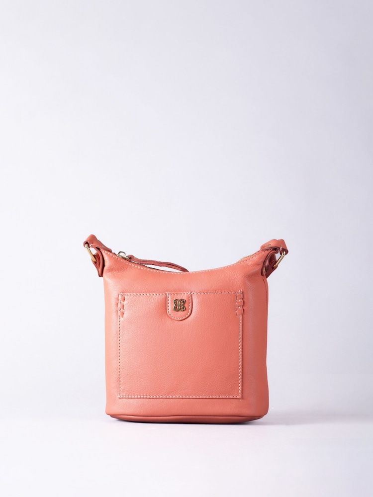 Lakeland Leather Orange Tarnly Pocket Cross-Body Bag - Image 1 of 8