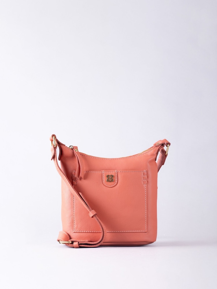 Lakeland Leather Orange Tarnly Pocket Cross-Body Bag - Image 2 of 8