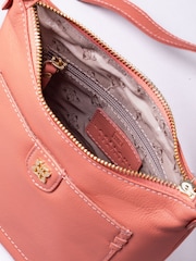 Lakeland Leather Orange Tarnly Pocket Cross-Body Bag - Image 7 of 8