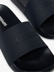 Superdry Blue Logo Pool Sliders - Image 6 of 6