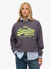 Superdry Vintage Logo Neon Loose Crew Jumper - Imagem 1 de 6