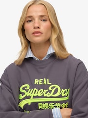 Superdry Vintage Logo Neon Loose Crew Jumper - Imagem 4 de 6