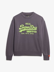 Superdry Vintage Logo Neon Loose Crew Jumper - Imagem 5 de 6