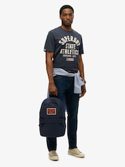 Superdry Blue Classic Patch Montana Backpack - Image 6 of 7