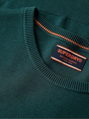 Superdry Green Essentials Lightweight Knit Crew Sweatshirt - Image 6 of 6