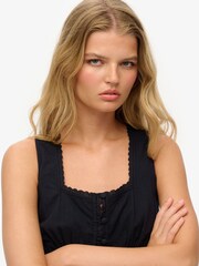 Superdry Black Ibiza Sleeveless Tank top - Image 3 of 5