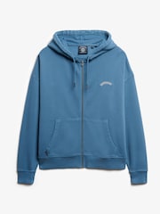 Superdry Blue Essential Logo Zip Hoodie - Image 5 of 6