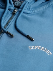 Superdry Blue Essential Logo Zip Hoodie - Image 6 of 6
