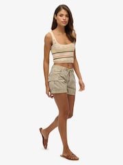 Superdry Brown Cargo Hot Shorts - Image 5 of 7
