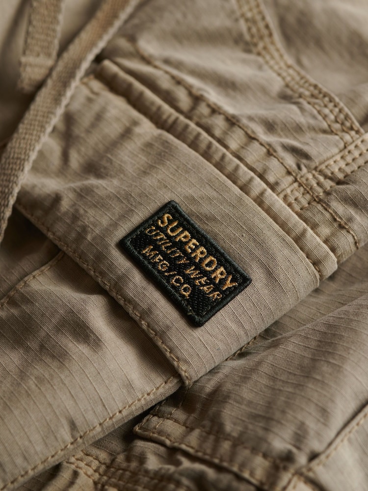 Superdry Brown Cargo Hot Shorts - Image 7 of 7