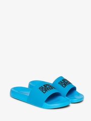 Superdry Blue Sportswear Logo Pool Sliders - Image 3 of 6