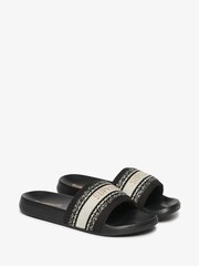 Superdry Black Webbing Interest Pool Sliders - Image 3 of 6
