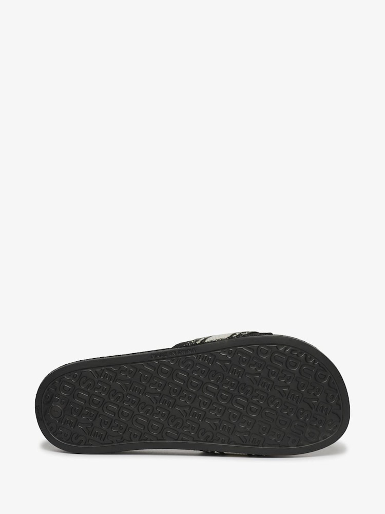 Superdry Black Webbing Interest Pool Sliders - Image 6 of 6