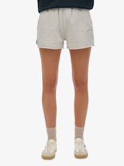 Superdry Grey Essential Logo Garment Dye Shorts - Image 1 of 7