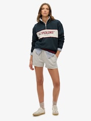 Superdry Grey Essential Logo Garment Dye Shorts - Image 3 of 7