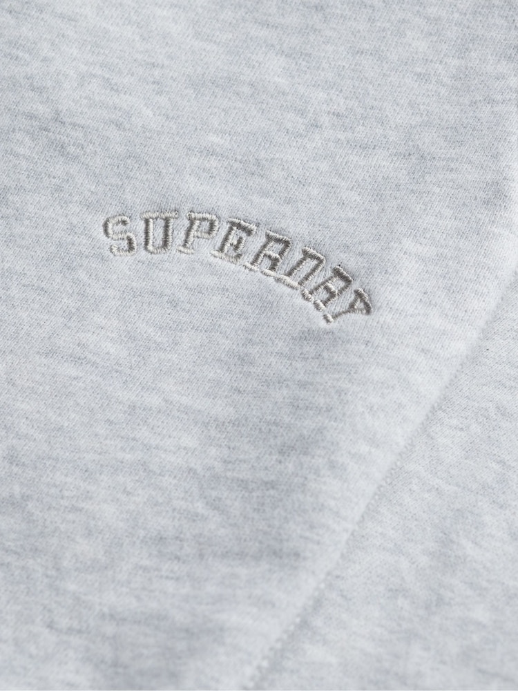 Superdry Grey Essential Logo Garment Dye Shorts - Image 7 of 7