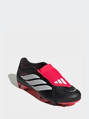 adidas Black Predator Club Fold-Over Tongue Firm Ground/Multi Football Boots - Image 3 of 11