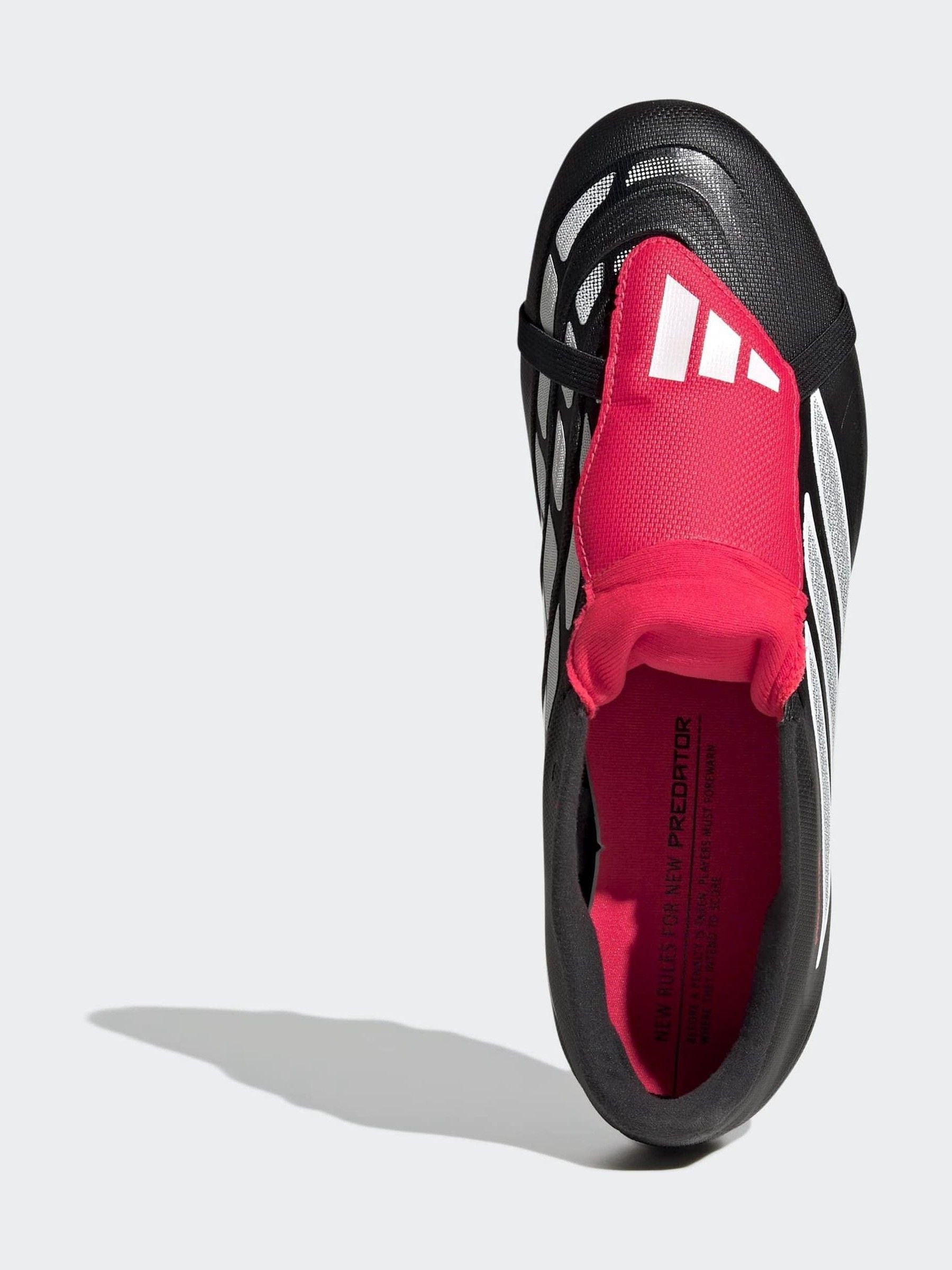 Buy adidas Black Predator Club Fold-Over Tongue Firm Ground/Multi