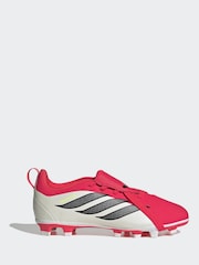 adidas Red Predator Club Hook-And-Loop Turf Football Kids Trainers - Image 1 of 10