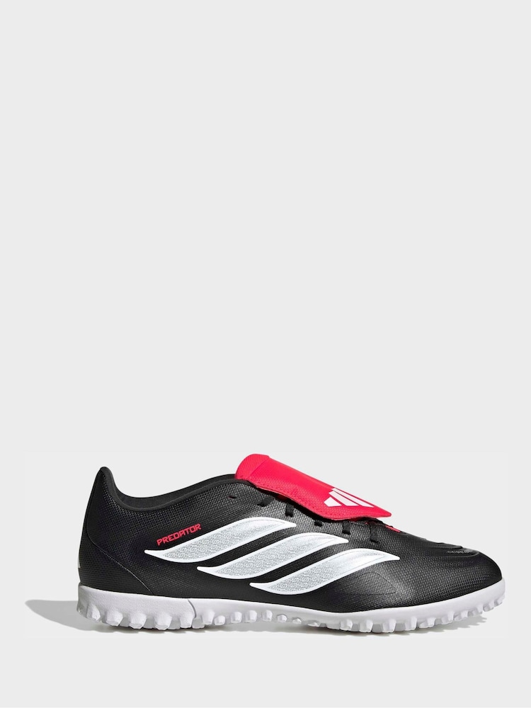 adidas Black Predator Club Fold-Over Tongue Turf Football Trainers - Image 1 of 9