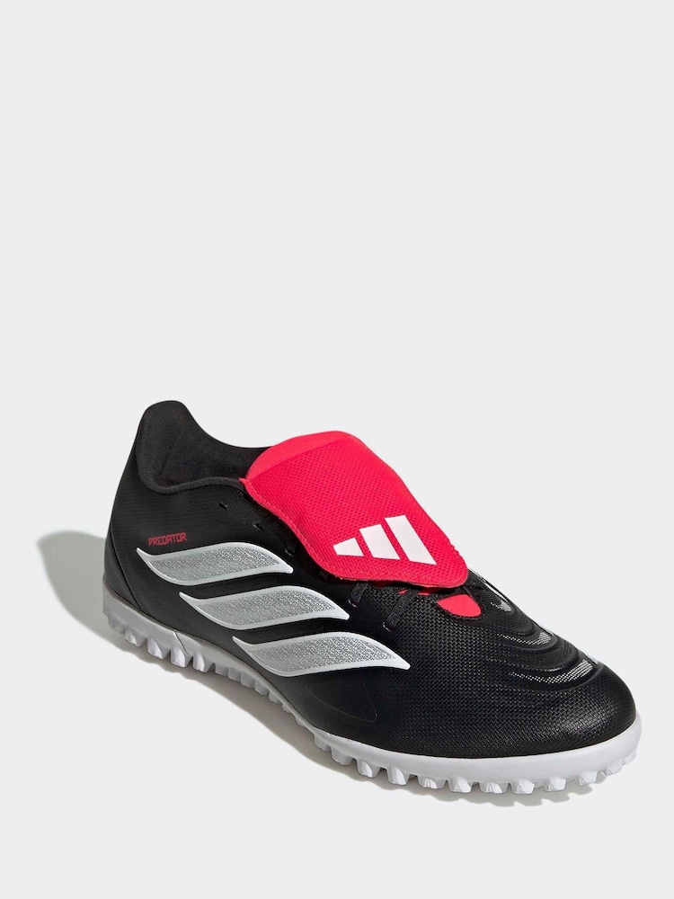 adidas Black Predator Club Fold-Over Tongue Turf Football Trainers - Image 2 of 9