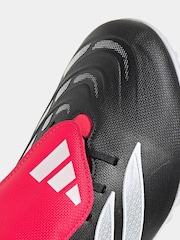 adidas Black Predator Club Fold-Over Tongue Turf Football Trainers - Image 8 of 9