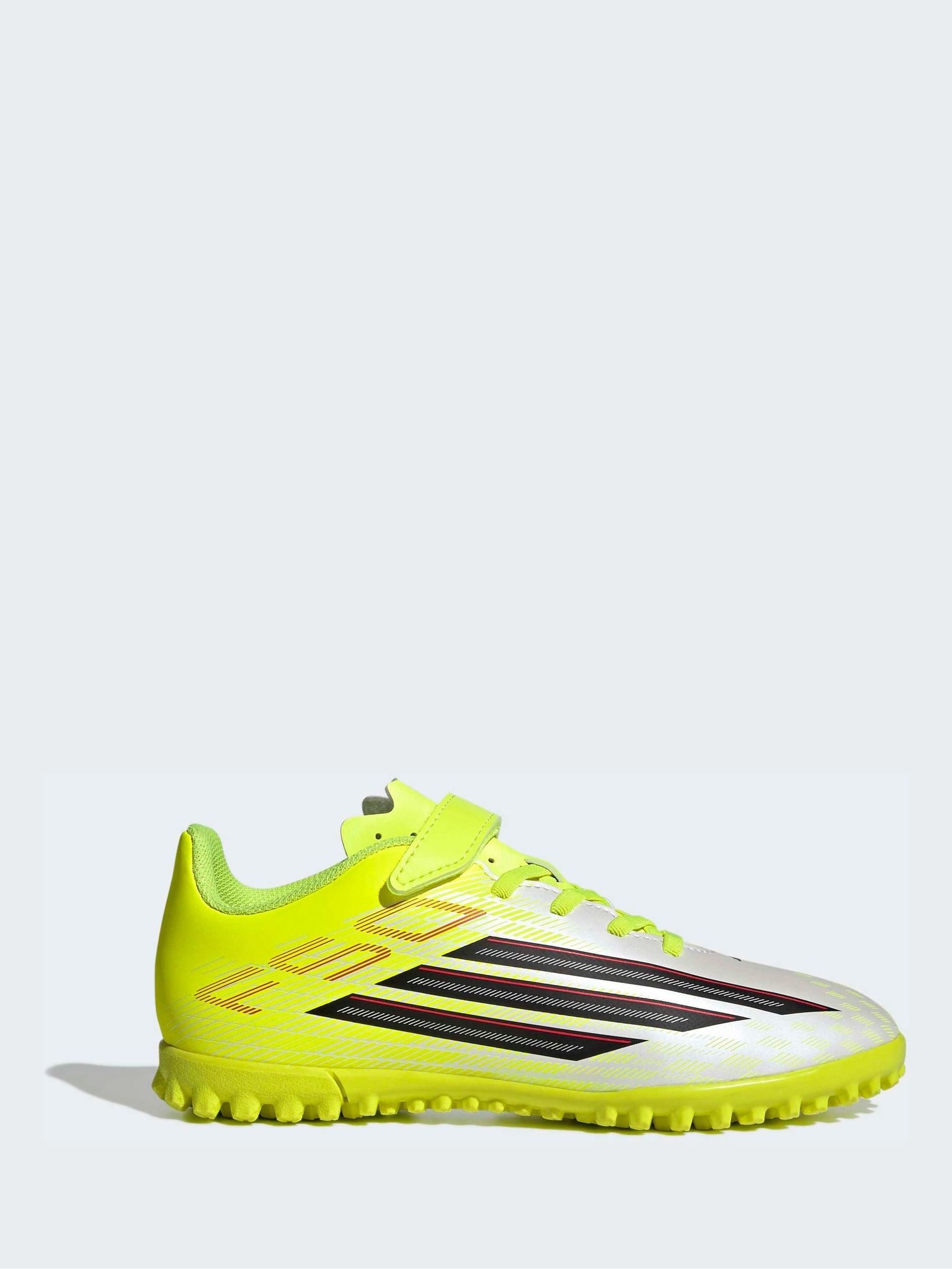 Buy adidas Yellow F50 Club Hook & Loop Turf Football Kids Trainers