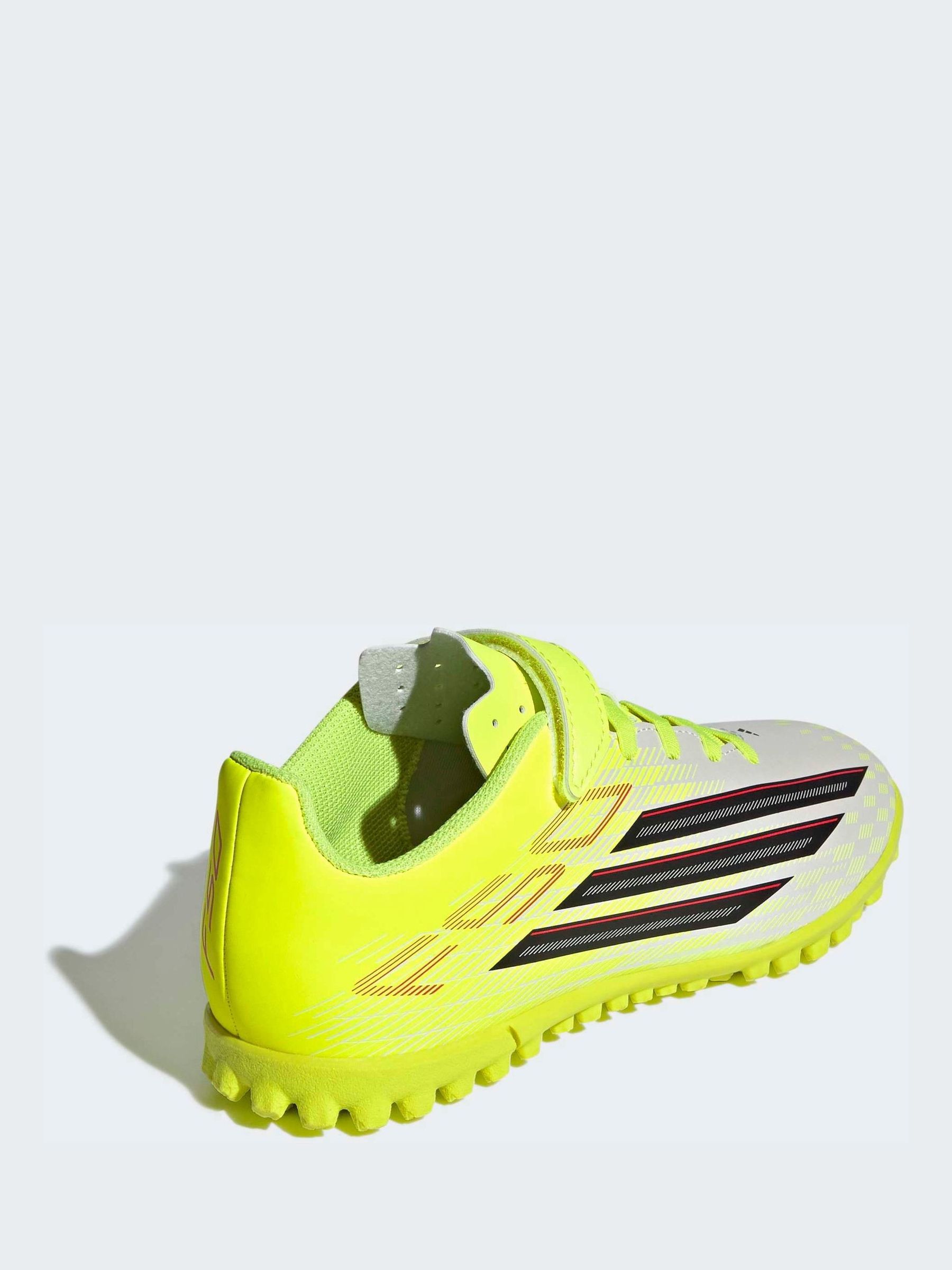 Buy adidas Yellow F50 Club Hook & Loop Turf Football Kids Trainers