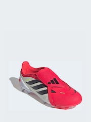 adidas Red Predator League Fold-Over Tongue Firm Ground Football Kids Boots - Image 3 of 10