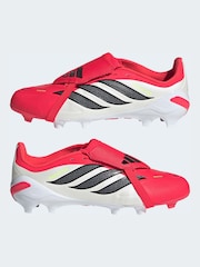 adidas Red Predator League Fold-Over Tongue Firm Ground Football Kids Boots - Image 5 of 10