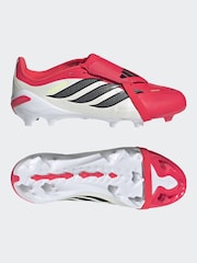 adidas Red Predator League Fold-Over Tongue Firm Ground Football Kids Boots - Image 6 of 10