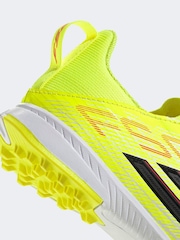 adidas Yellow F50 League Laceless Turf Football Kids Trainers - Image 10 of 10