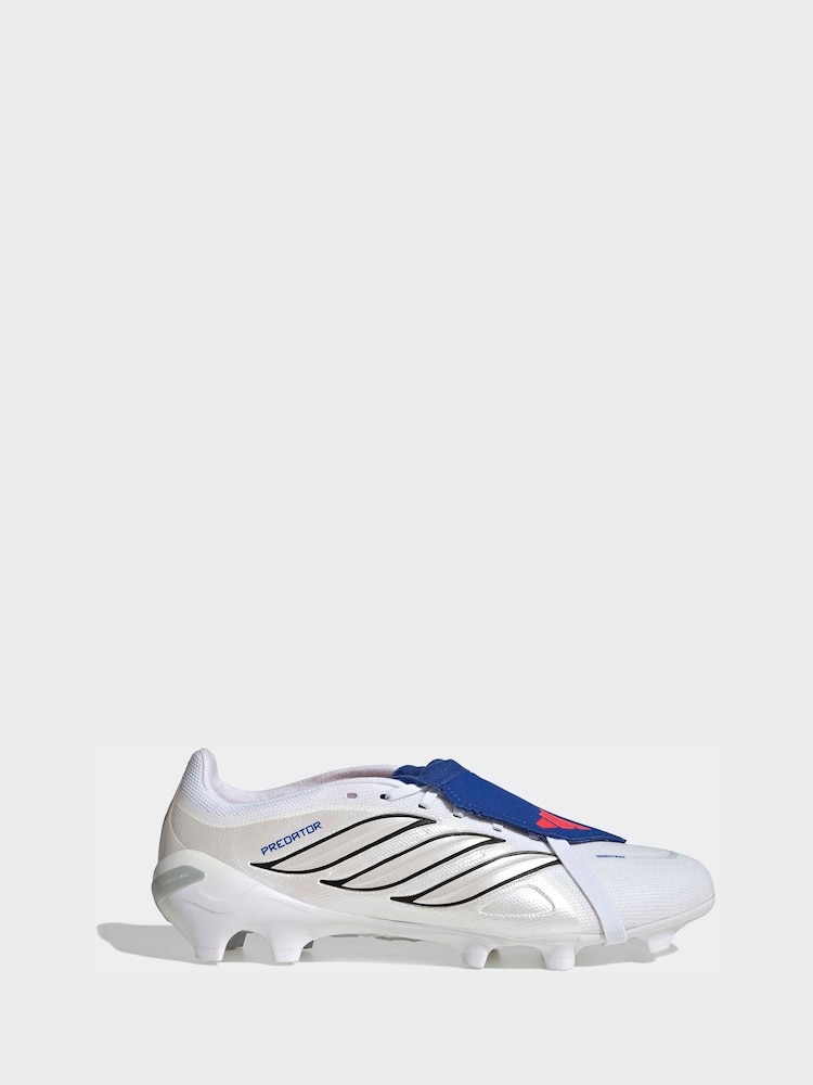 adidas White Predator League Fold-Over Tongue Firm Ground Football Boots - Image 1 of 10 adidas White Predator League Fold-Over Tongue Firm Ground Football Boots - Image 1 of 10