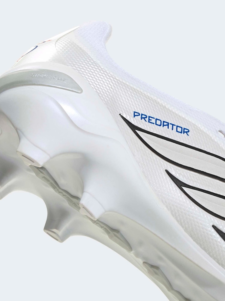 adidas White Predator League Fold-Over Tongue Firm Ground Football Boots - Image 10 of 10 adidas White Predator League Fold-Over Tongue Firm Ground Football Boots - Image 10 of 10