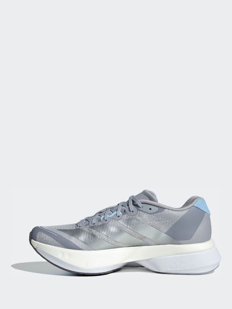 adidas Grey Adizero Boston 13 Running Trainers - Image 2 of 8