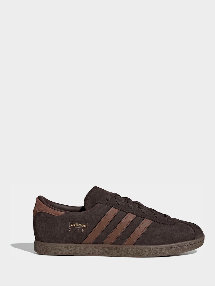 adidas Originals Brown Stadt Trainers - Image 1 of 9