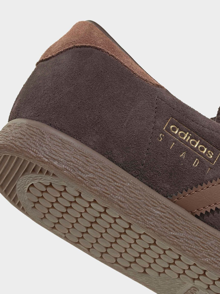 adidas Originals Brown Stadt Trainers - Image 9 of 9