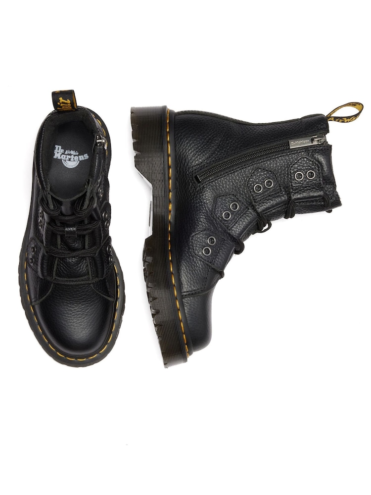 Dr. Martens Black 1460 Bex Ltt Milled Nappa Boots - Image 2 of 4