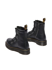 Dr. Martens Black 1460 Bex Ltt Milled Nappa Boots - Image 3 of 4