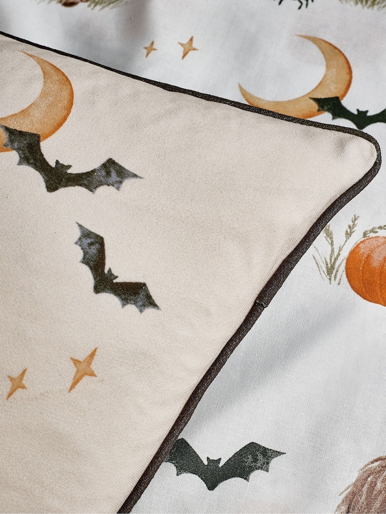 Catherine Lansfield Natural Halloween Highland Cow Soft Touch Cushion - Image 2 of 2 Catherine Lansfield Natural Halloween Highland Cow Soft Touch Cushion - Image 2 of 2