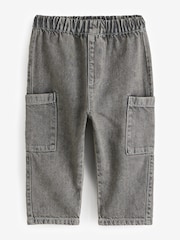 Grey Denim Baggy Trousers - Image 1 of 1