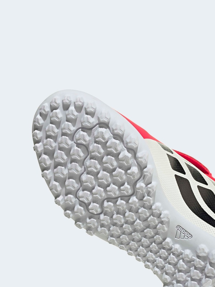 adidas Red Predator Club Fold-Over Tongue Turf Football Kids Trainers - Image 10 of 10